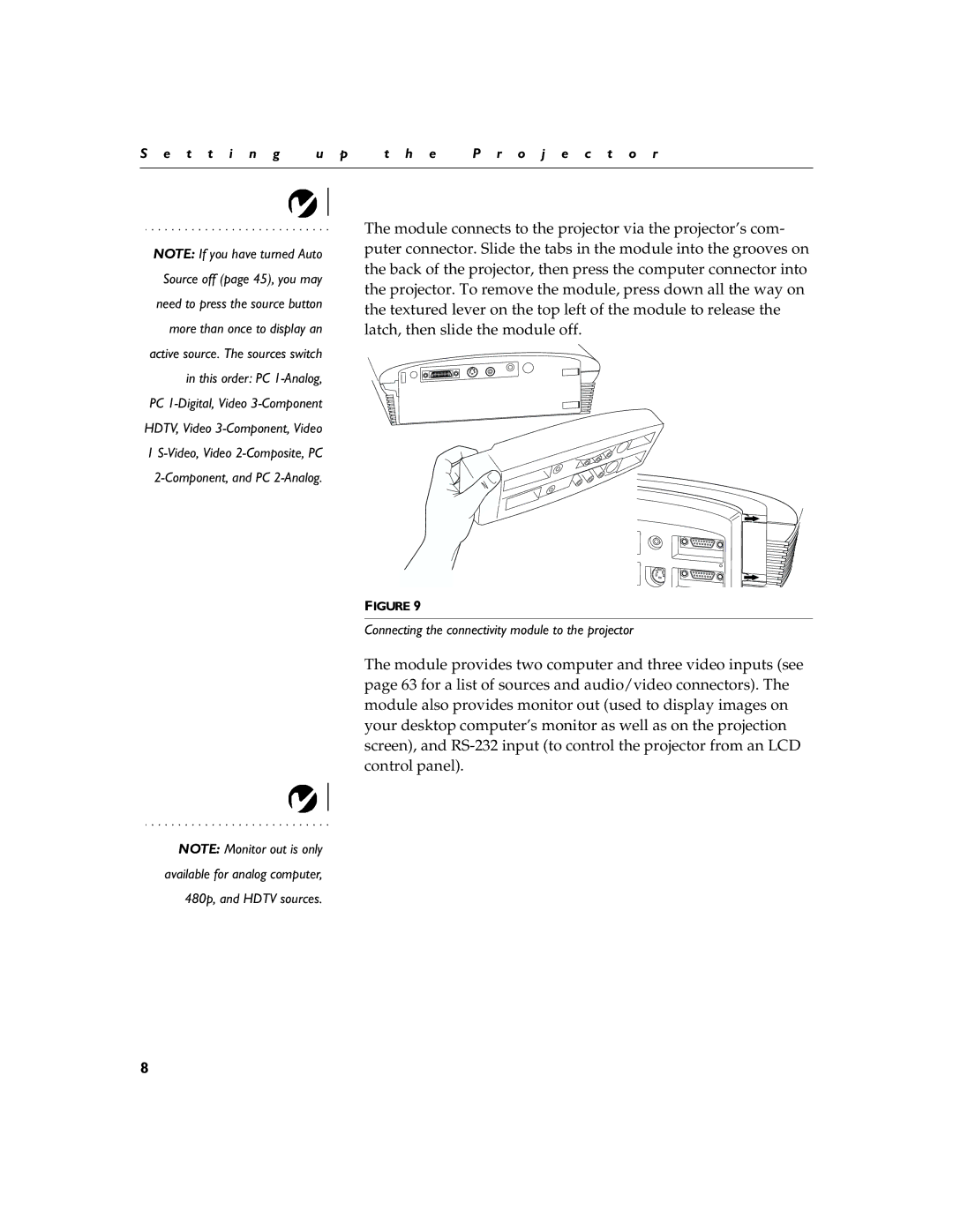 BOXLIGHT 12SF manual HDTV, Video 3-Component, Video 