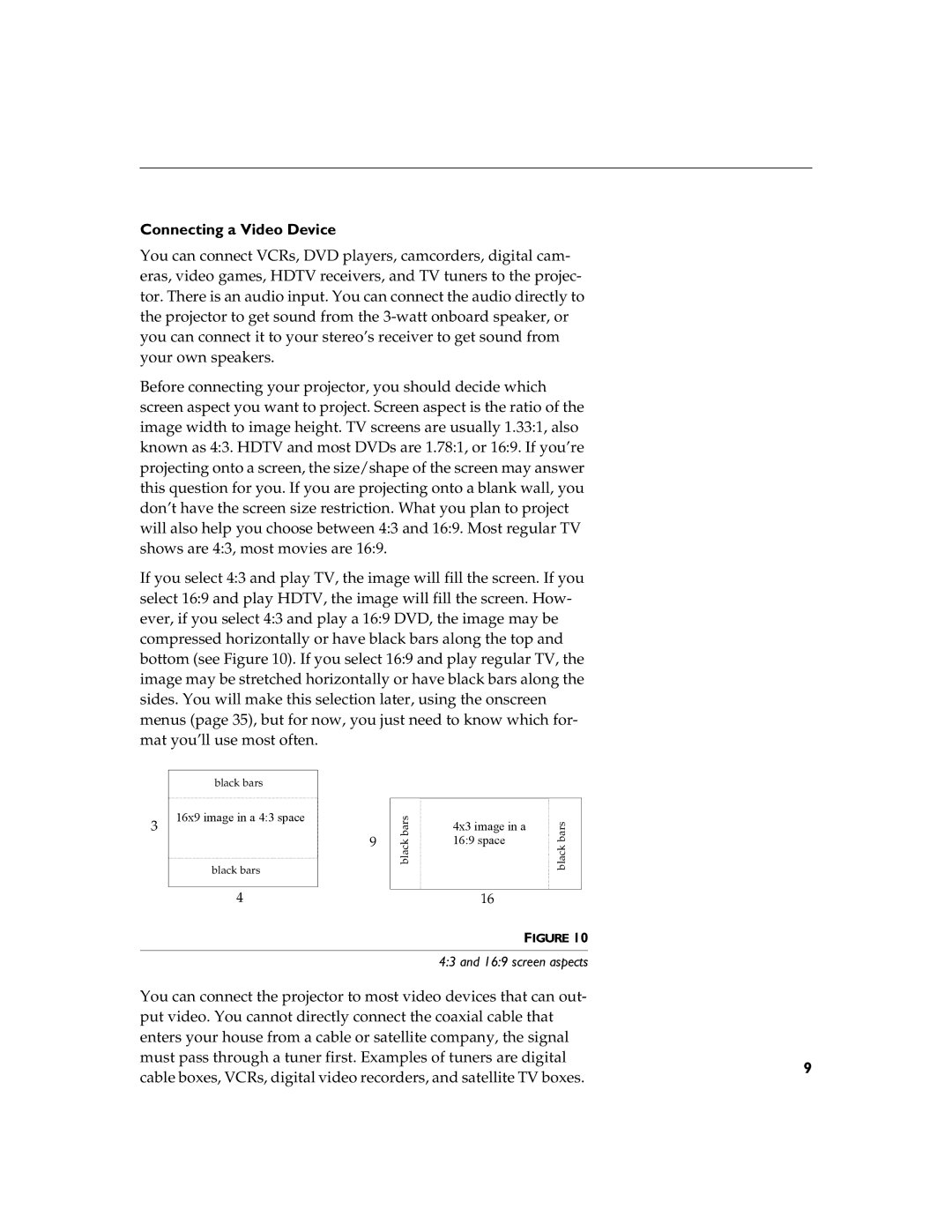 BOXLIGHT 12SF manual Connecting a Video Device 