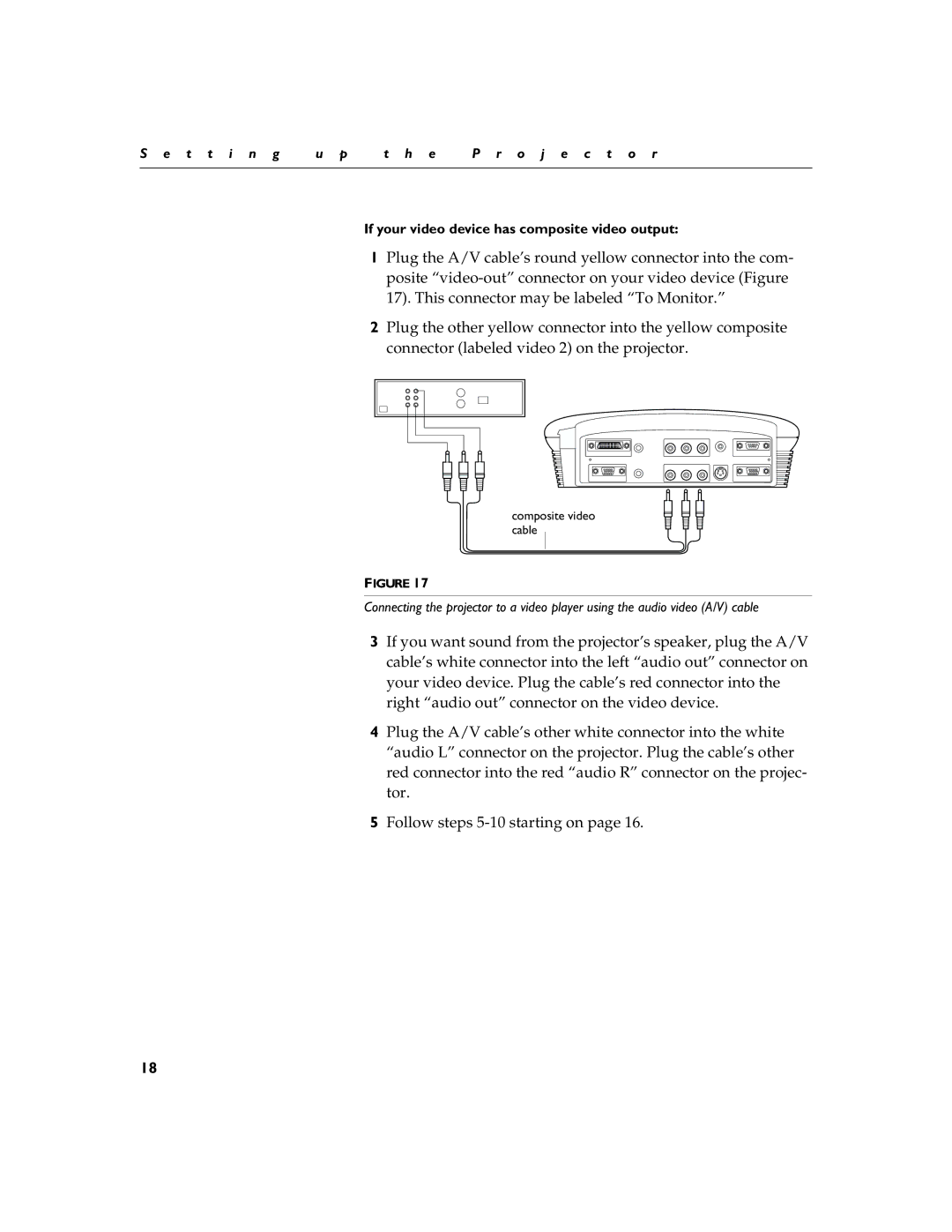 BOXLIGHT 12SF manual If your video device has composite video output 