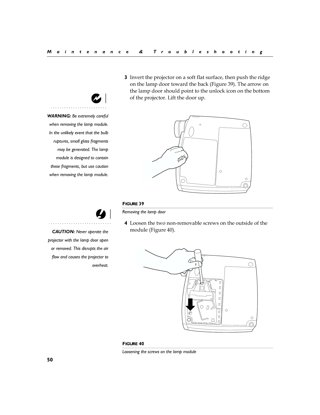 BOXLIGHT 12SF manual I n t e n a n c e Troubleshooting 