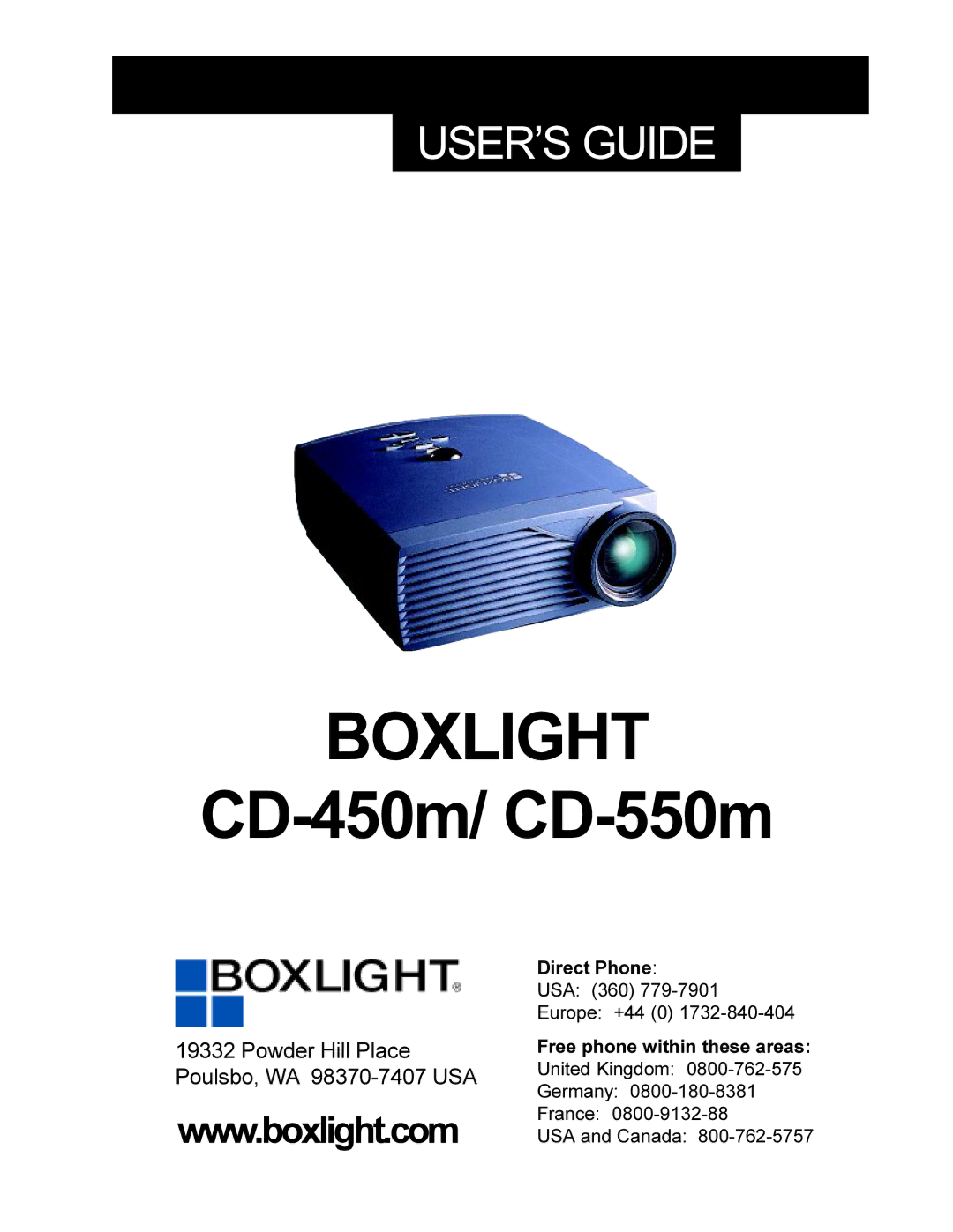 BOXLIGHT CD-450m, CD-550m manual Boxlight 