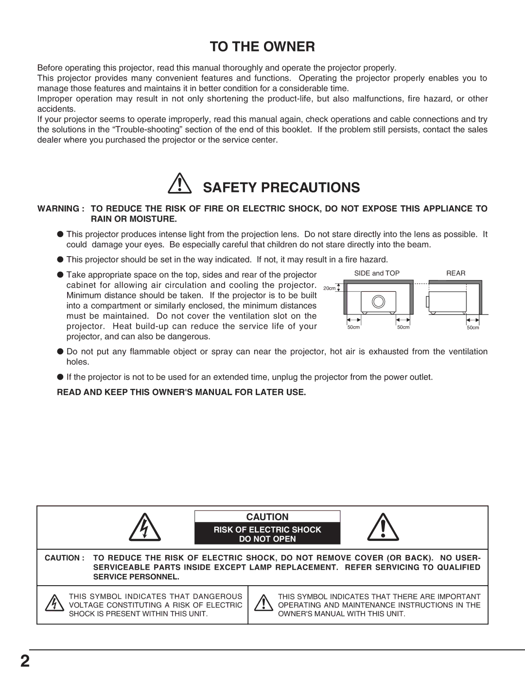 BOXLIGHT cp-16t manual To the Owner 