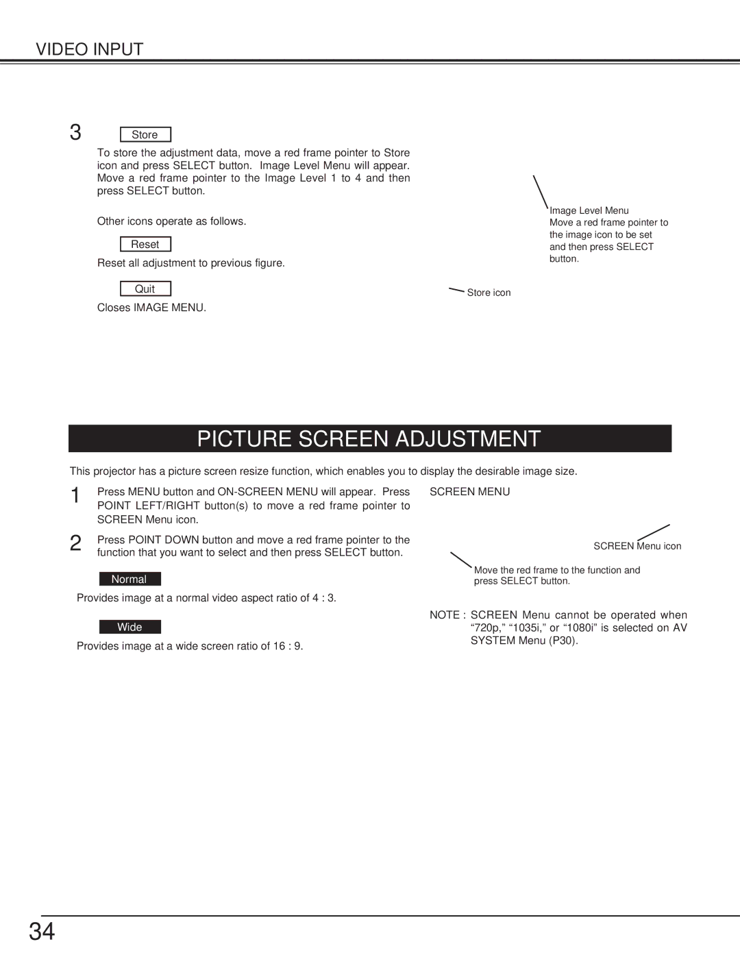 BOXLIGHT cp-16t manual Provides image at a normal video aspect ratio of 4 