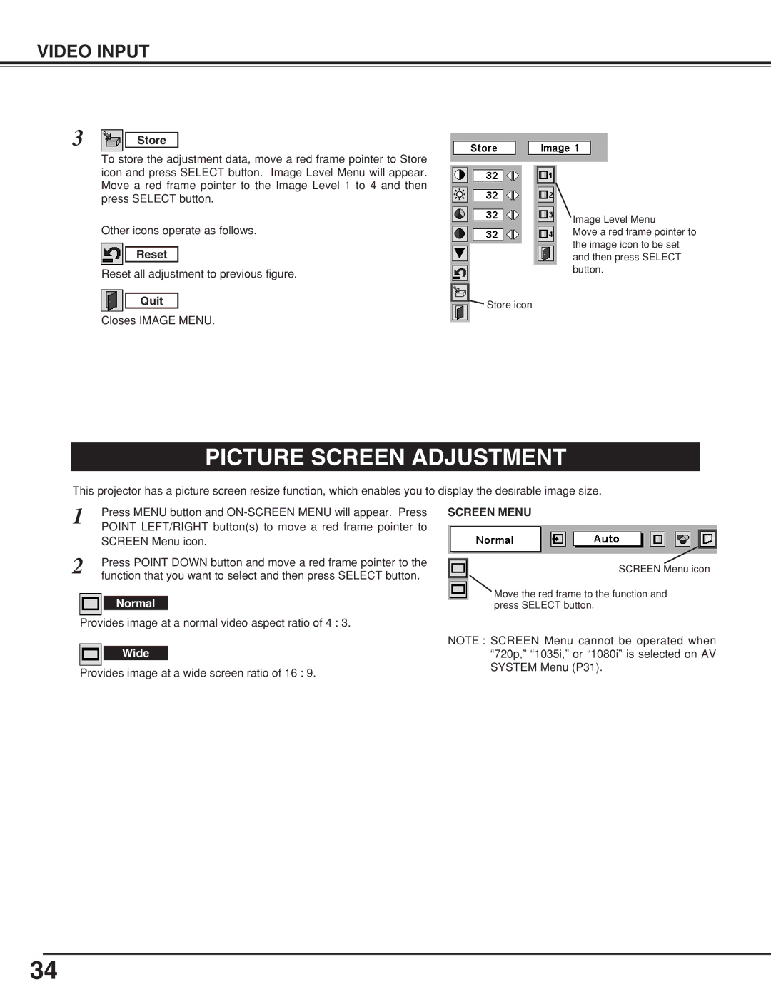 BOXLIGHT CP-19t manual Provides image at a normal video aspect ratio of 4 