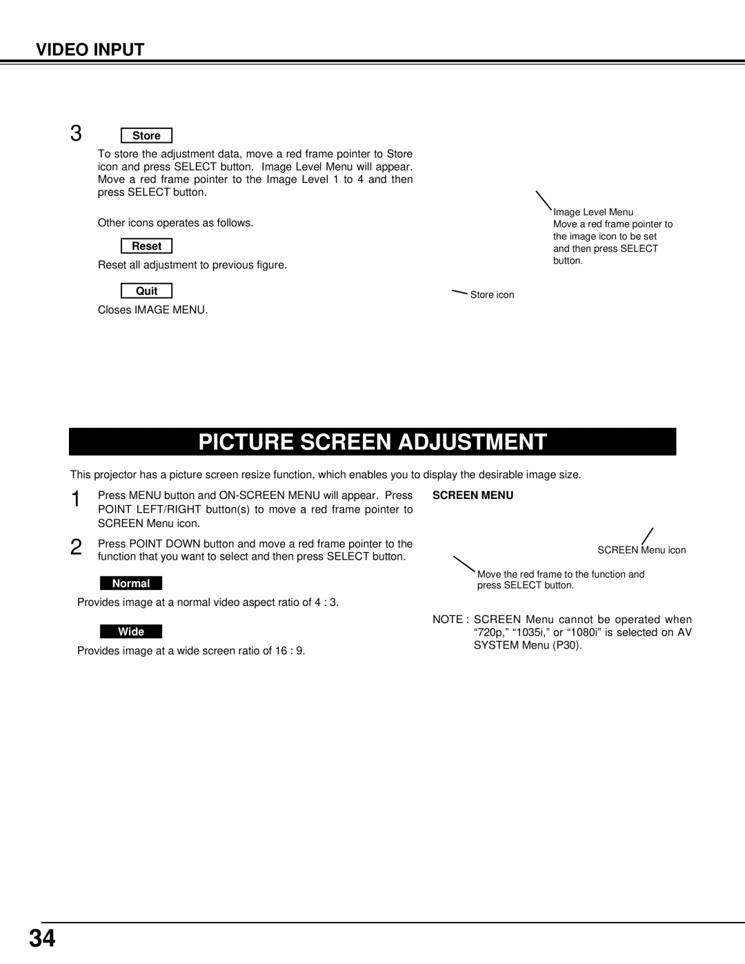 BOXLIGHT CP-300T manual Provides image at a normal video aspect ratio of 4 