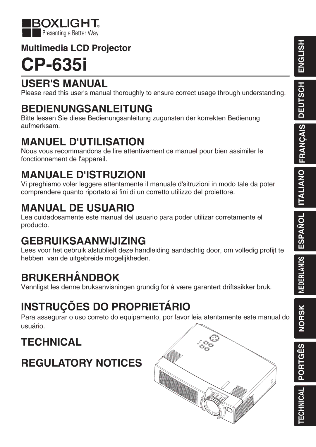 BOXLIGHT CP-635i user manual 