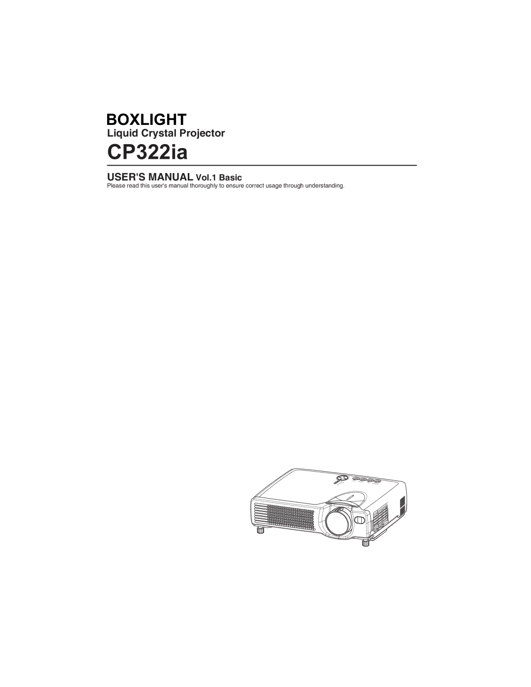 BOXLIGHT CP322ia user manual 