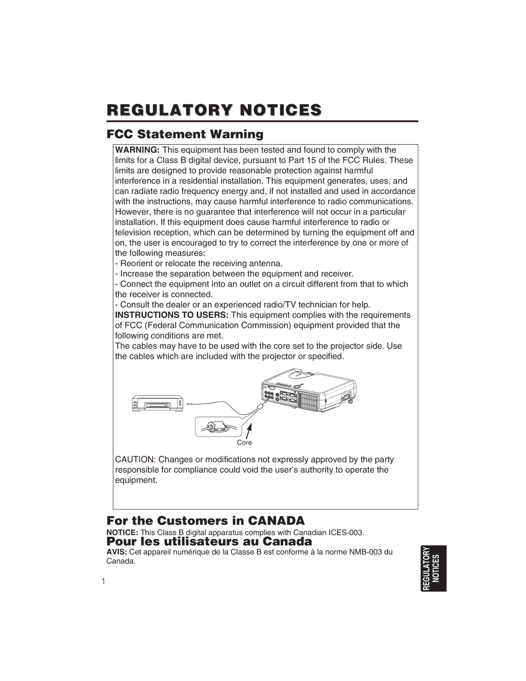 BOXLIGHT CP322ia user manual Regulatory Notices 