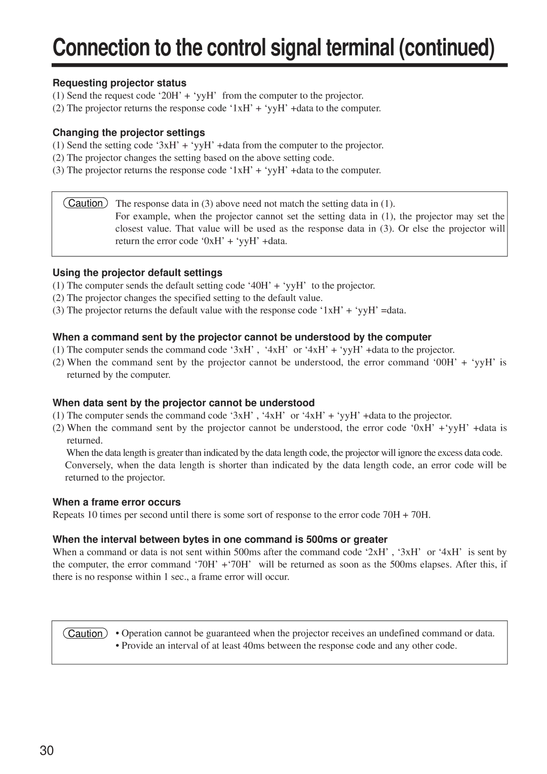 BOXLIGHT MP-86i user manual Requesting projector status 