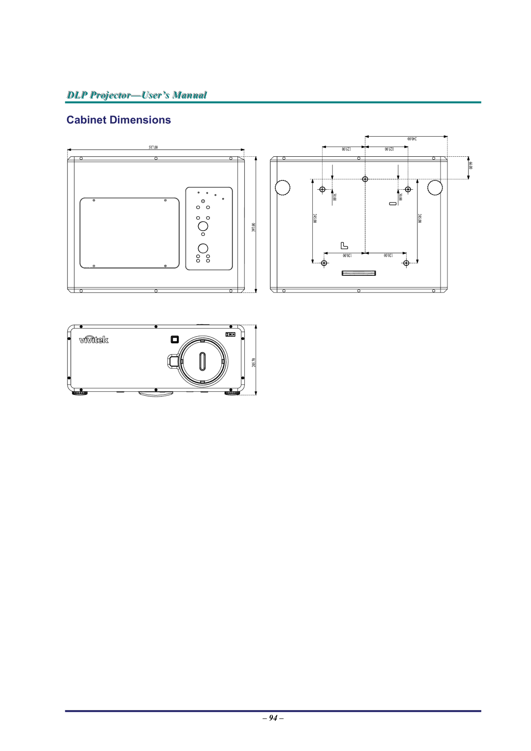 BOXLIGHT Pro6500DP manual Cabinet Dimensions 