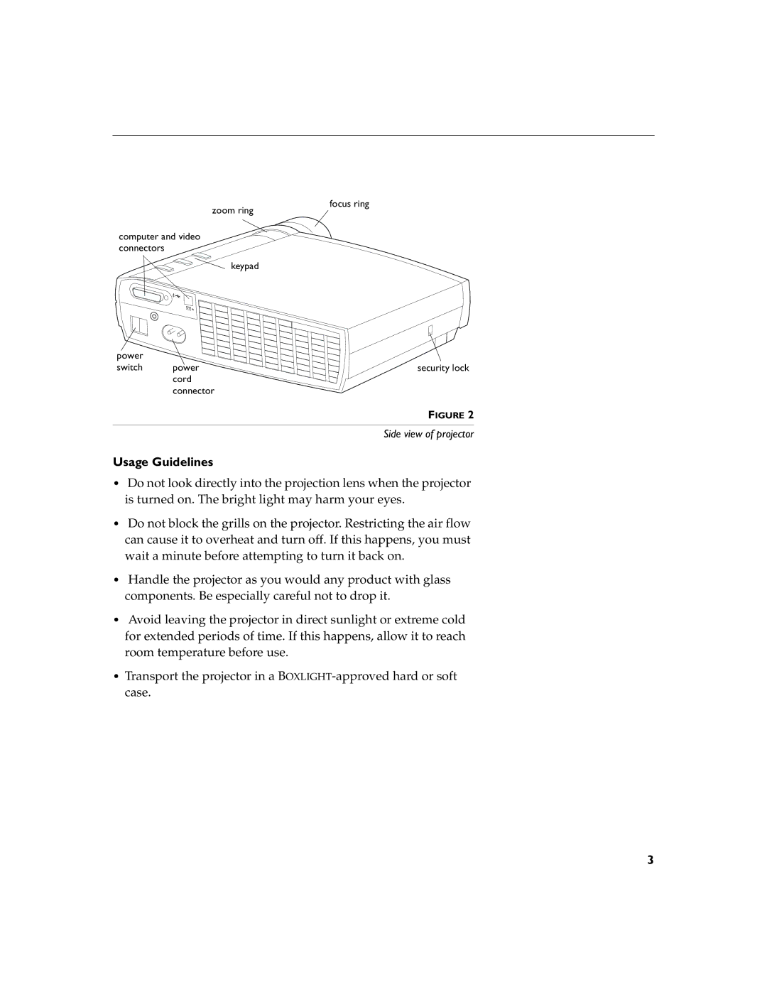 BOXLIGHT XD-10m manual Usage Guidelines 