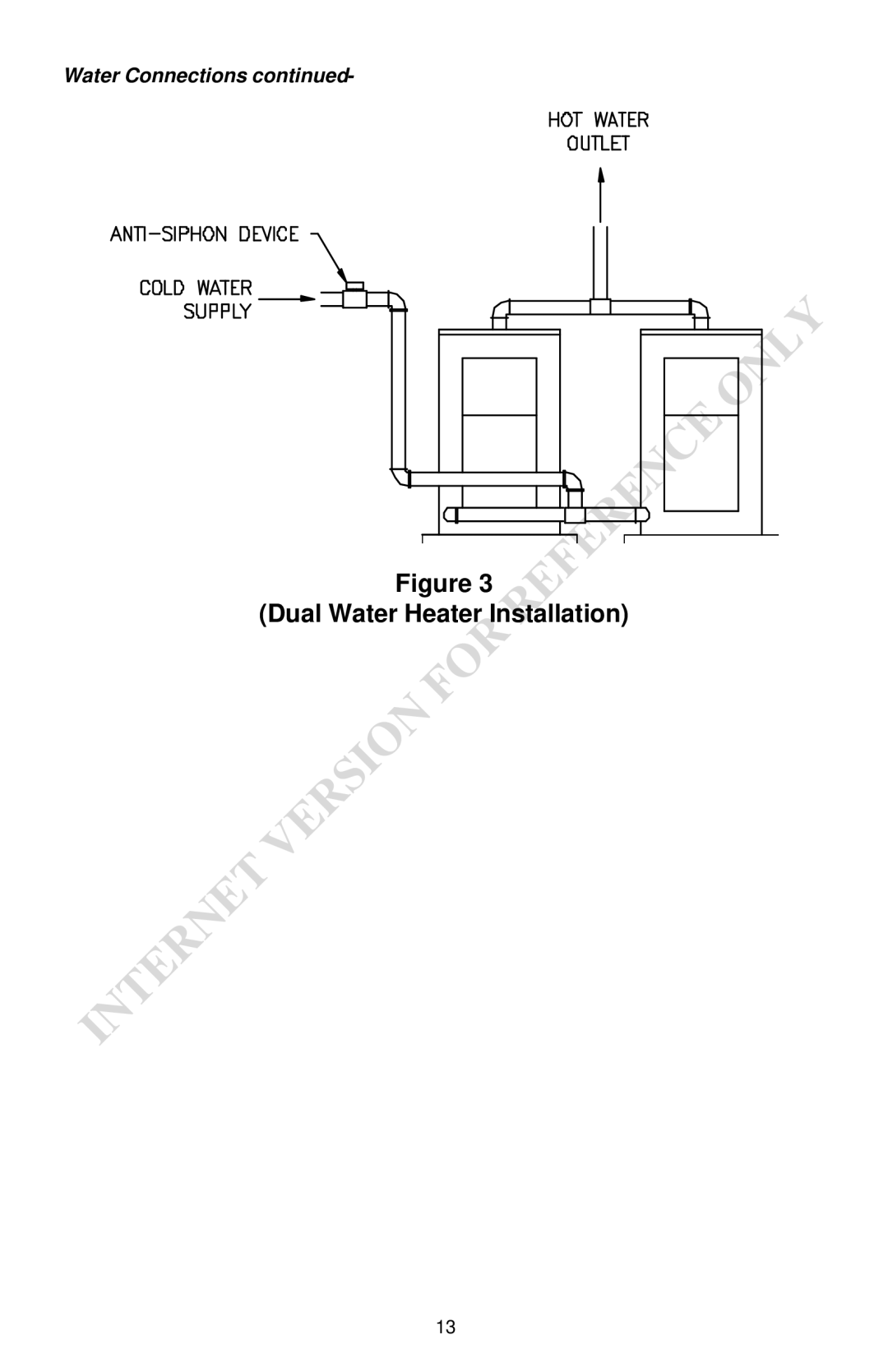 Bradford-White Corp 238-16152-00F instruction manual Dual Water Heater Installation 