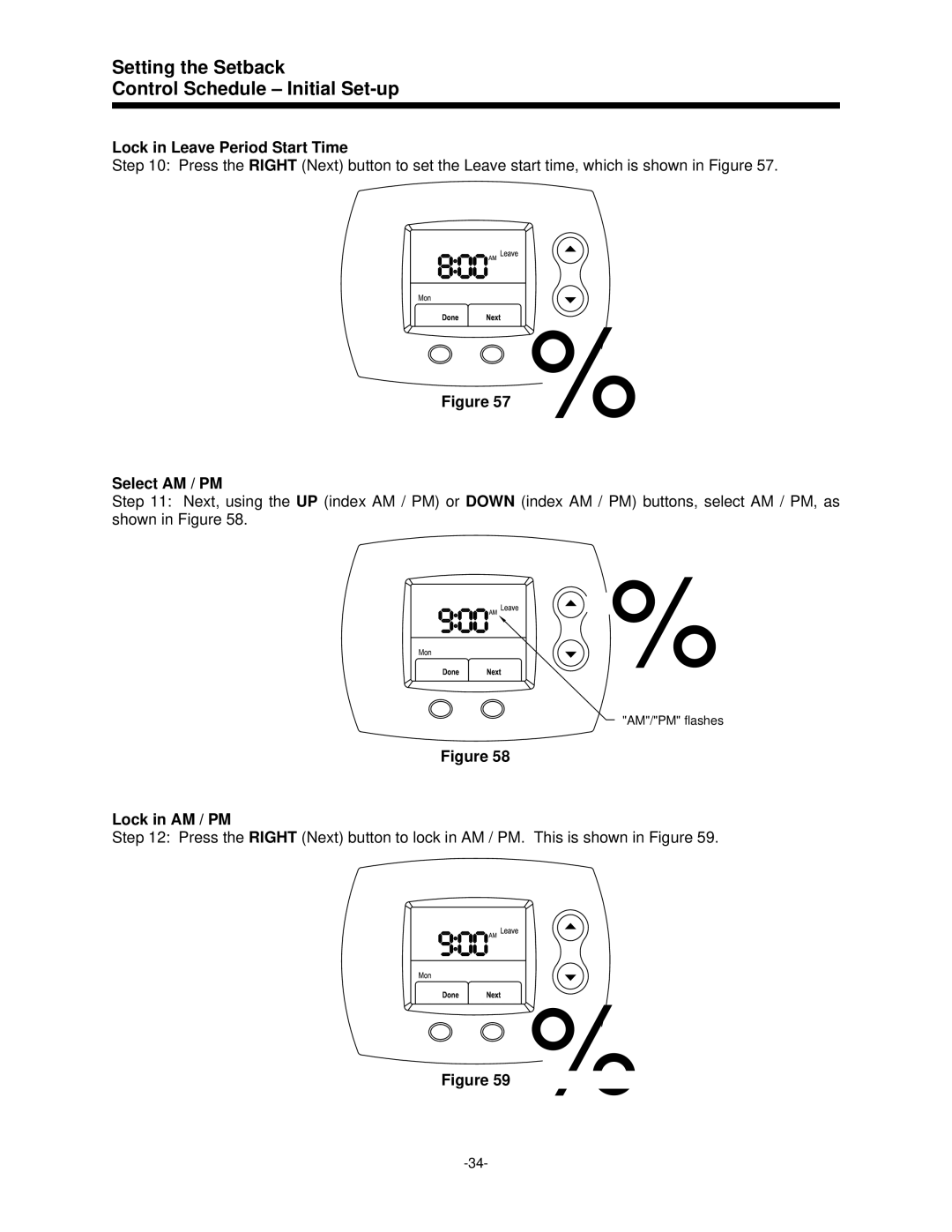 Bradford-White Corp 238-47808-00A, 47808A operation manual Lock in Leave Period Start Time 