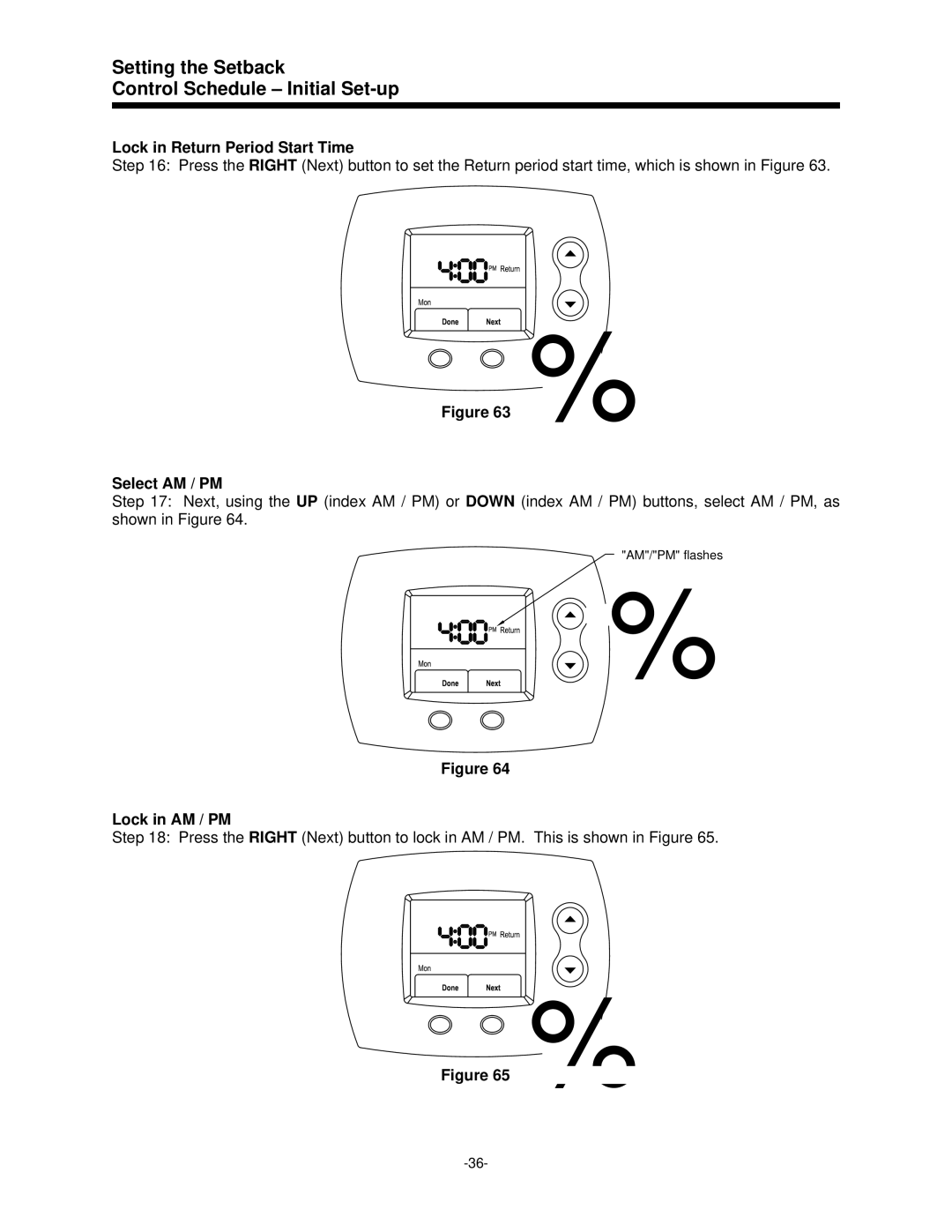 Bradford-White Corp 238-47808-00A, 47808A operation manual Lock in Return Period Start Time 