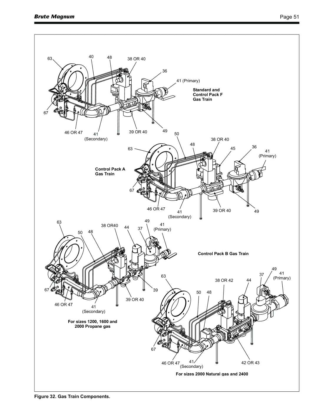 Bradford-White Corp BRHHH, BRHHV warranty Gas Train Components 