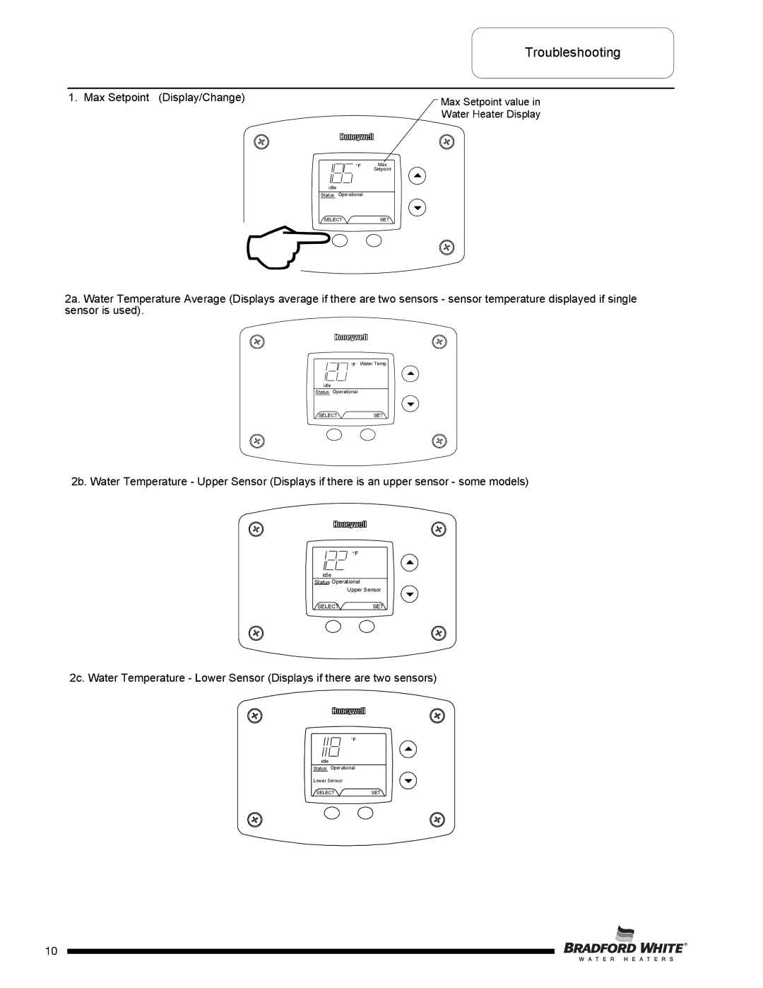 Bradford-White Corp D-38T-155 service manual Sensor is used 