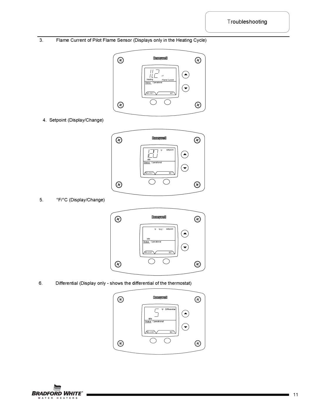 Bradford-White Corp D-38T-155 service manual Setpoint Display/Change 