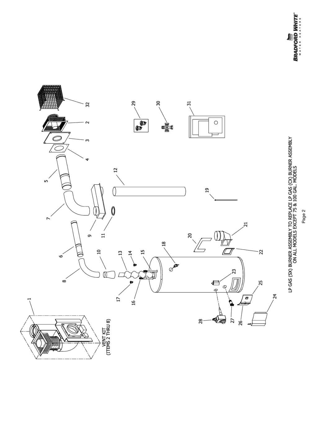 Bradford-White Corp DS dimensions 