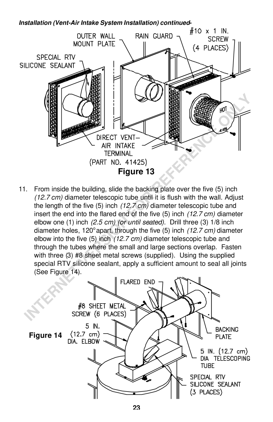 Bradford-White Corp DS150S, DS140S instruction manual Installation Vent-Air Intake System Installation 