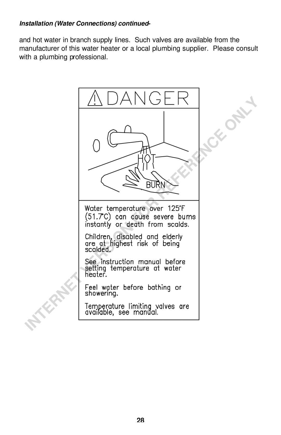 Bradford-White Corp DS140S, DS150S instruction manual Installation Water Connections 