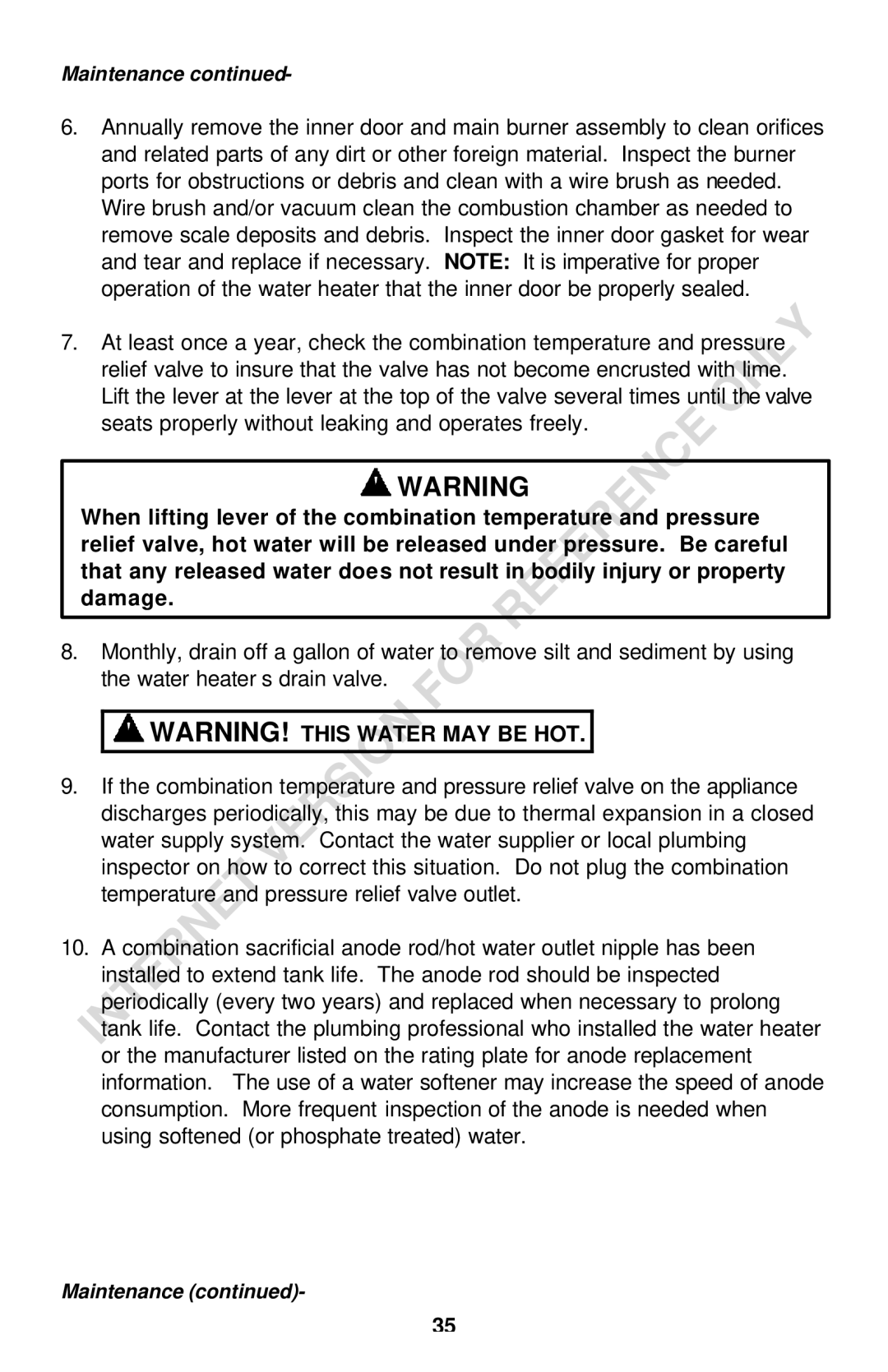 Bradford-White Corp DS150S, DS140S instruction manual Maintenance 