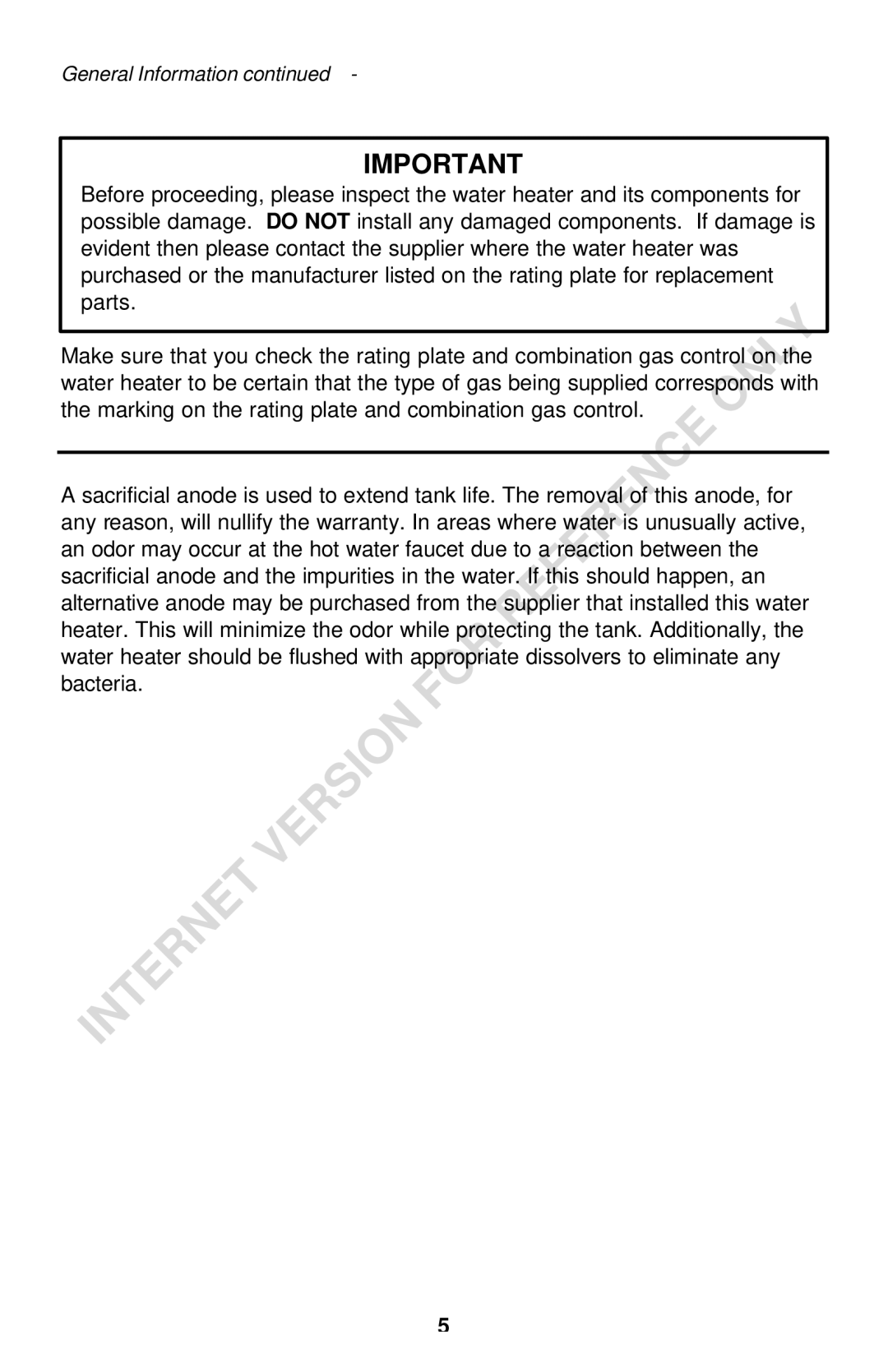 Bradford-White Corp DS150S, DS140S instruction manual General Information 