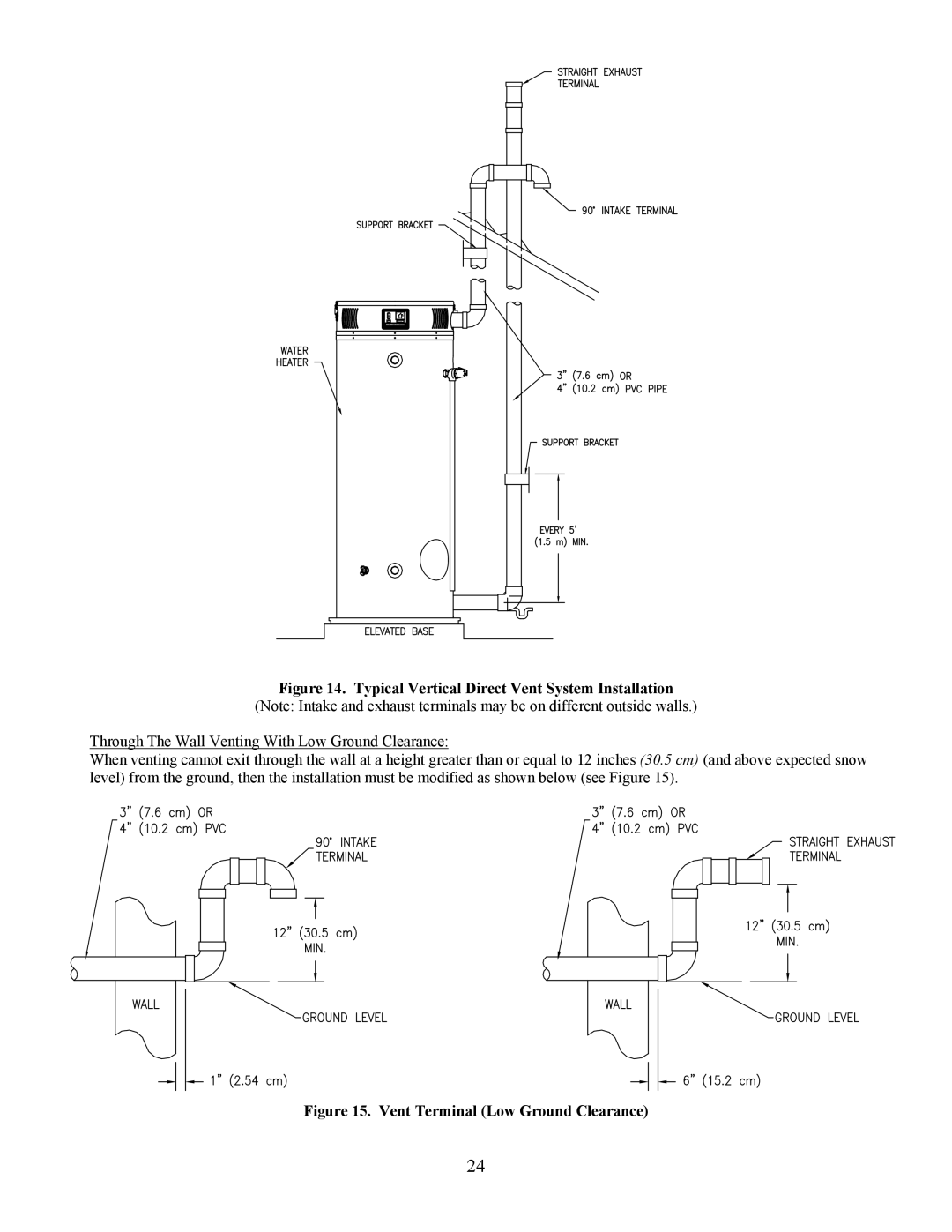 Bradford-White Corp EF operation manual Typical Vertical Direct Vent System Installation 