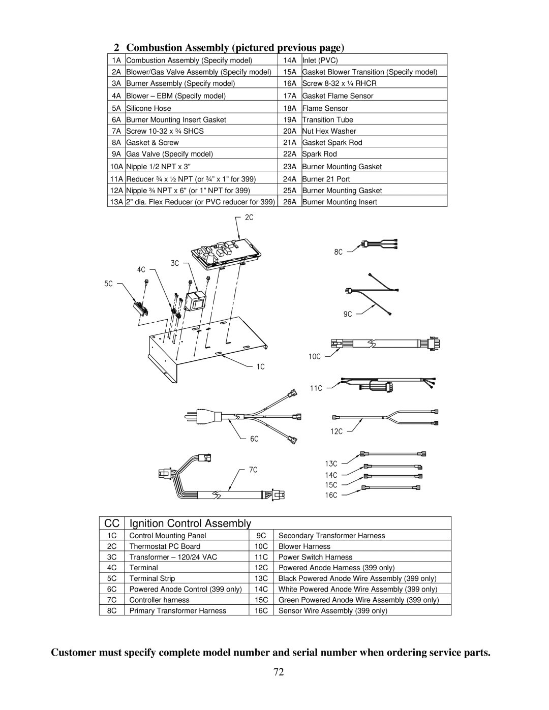 Bradford-White Corp EFR160T120, EFR-1-60T1206EN warranty Combustion Assembly pictured previous, Ignition Control Assembly 