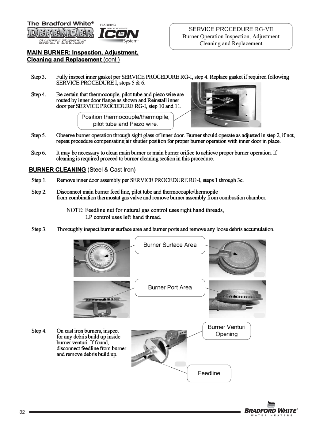 Bradford-White Corp Flammable Vapor Ignition Risistant Water Heaters service manual 