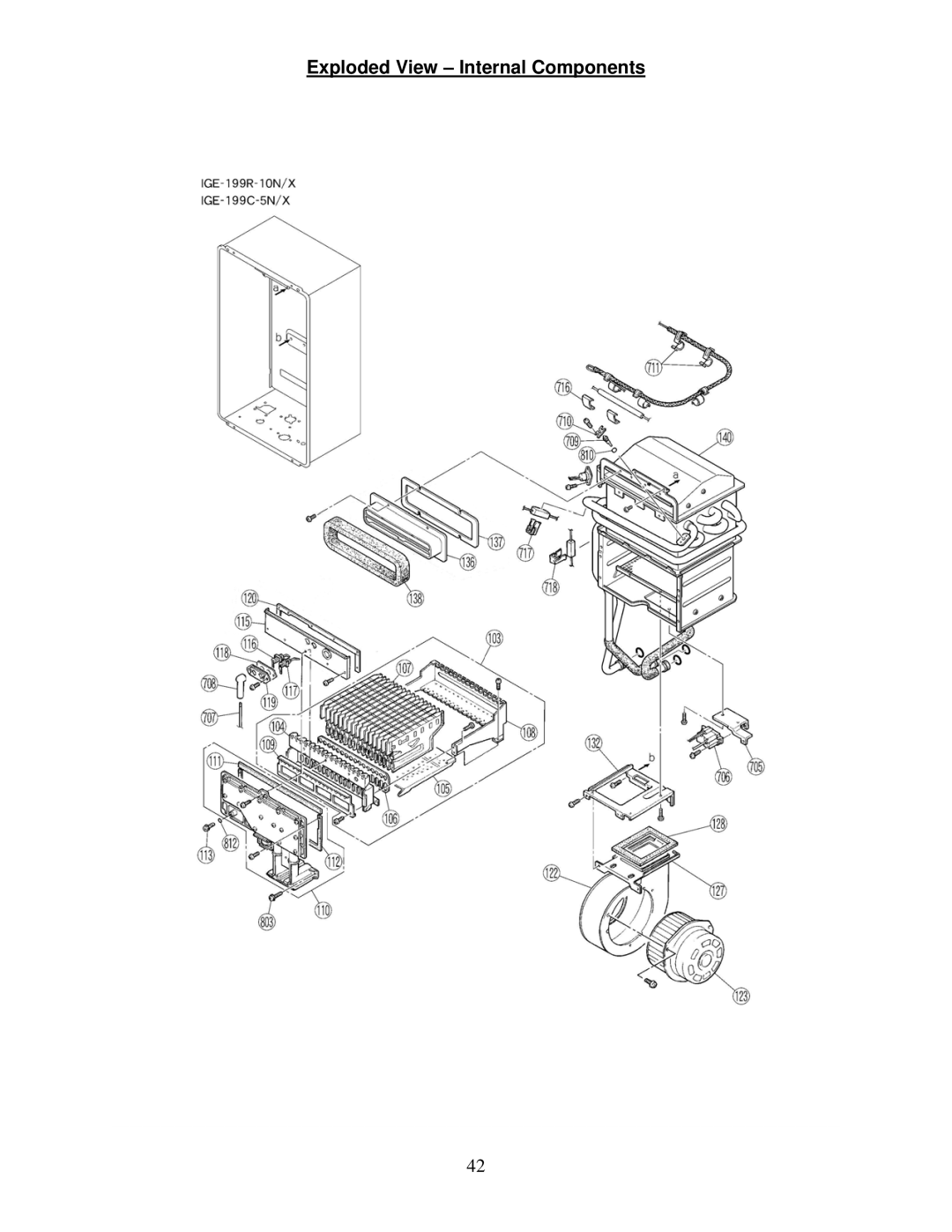 Bradford-White Corp IGE-199R, IGE-199C instruction manual Exploded View Internal Components 