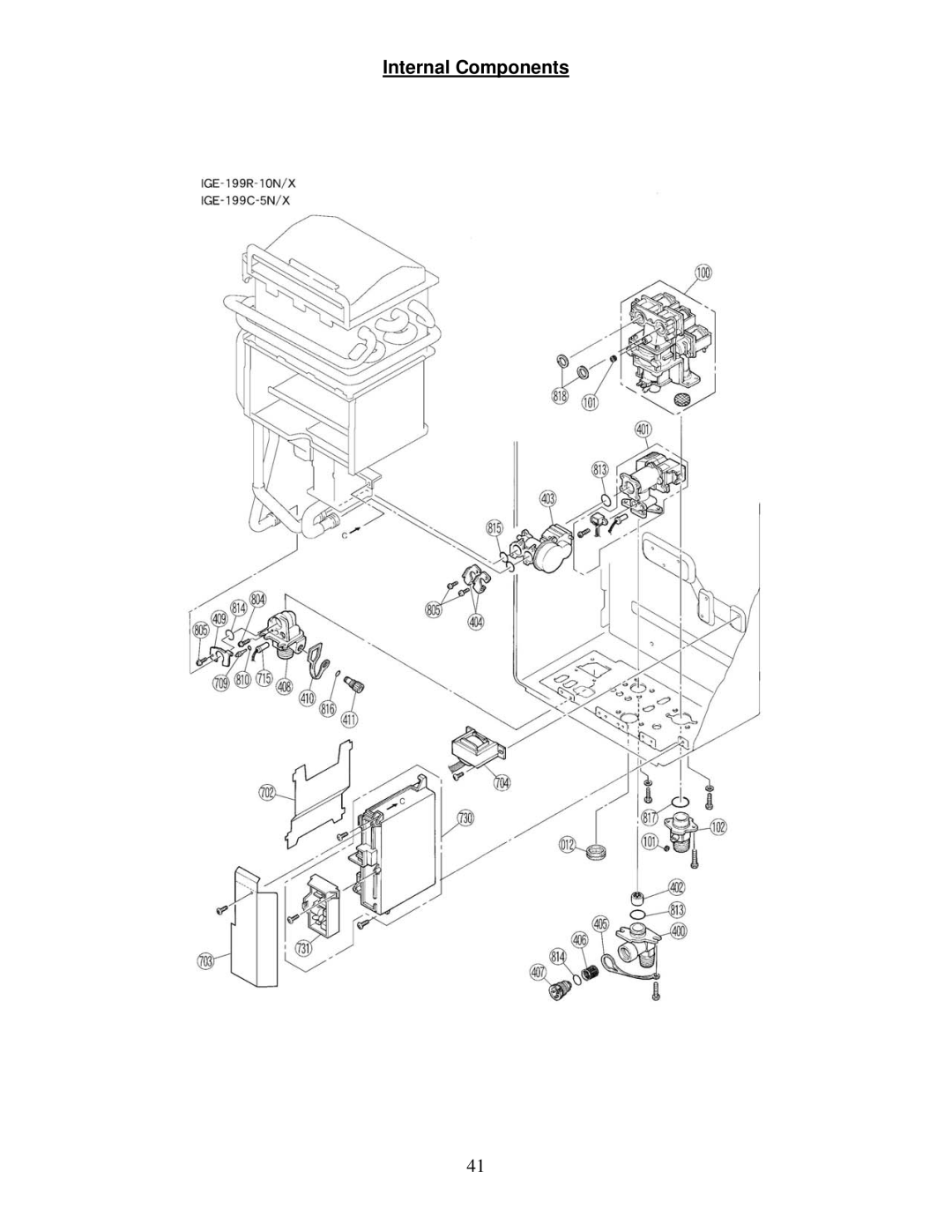 Bradford-White Corp IGE-199C Series, IGE-199R Series instruction manual Internal Components 