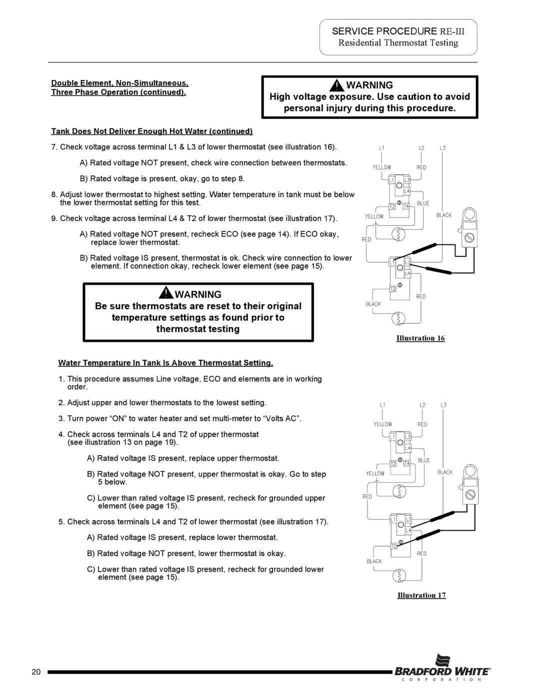 Bradford-White Corp M-2-50T6DS service manual Service Procedure RE-III 