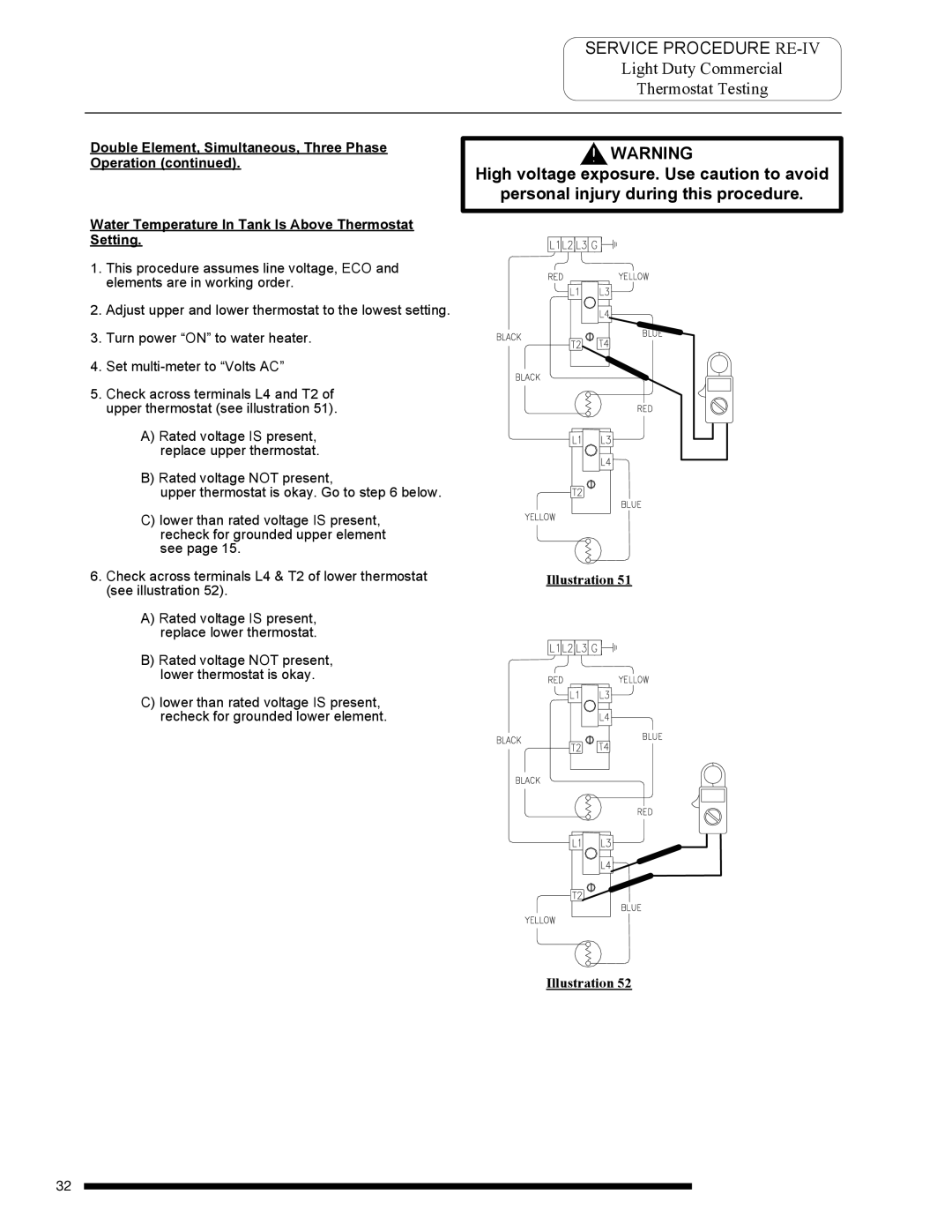 Bradford-White Corp M-2-50T6DS service manual Service Procedure RE-IV 