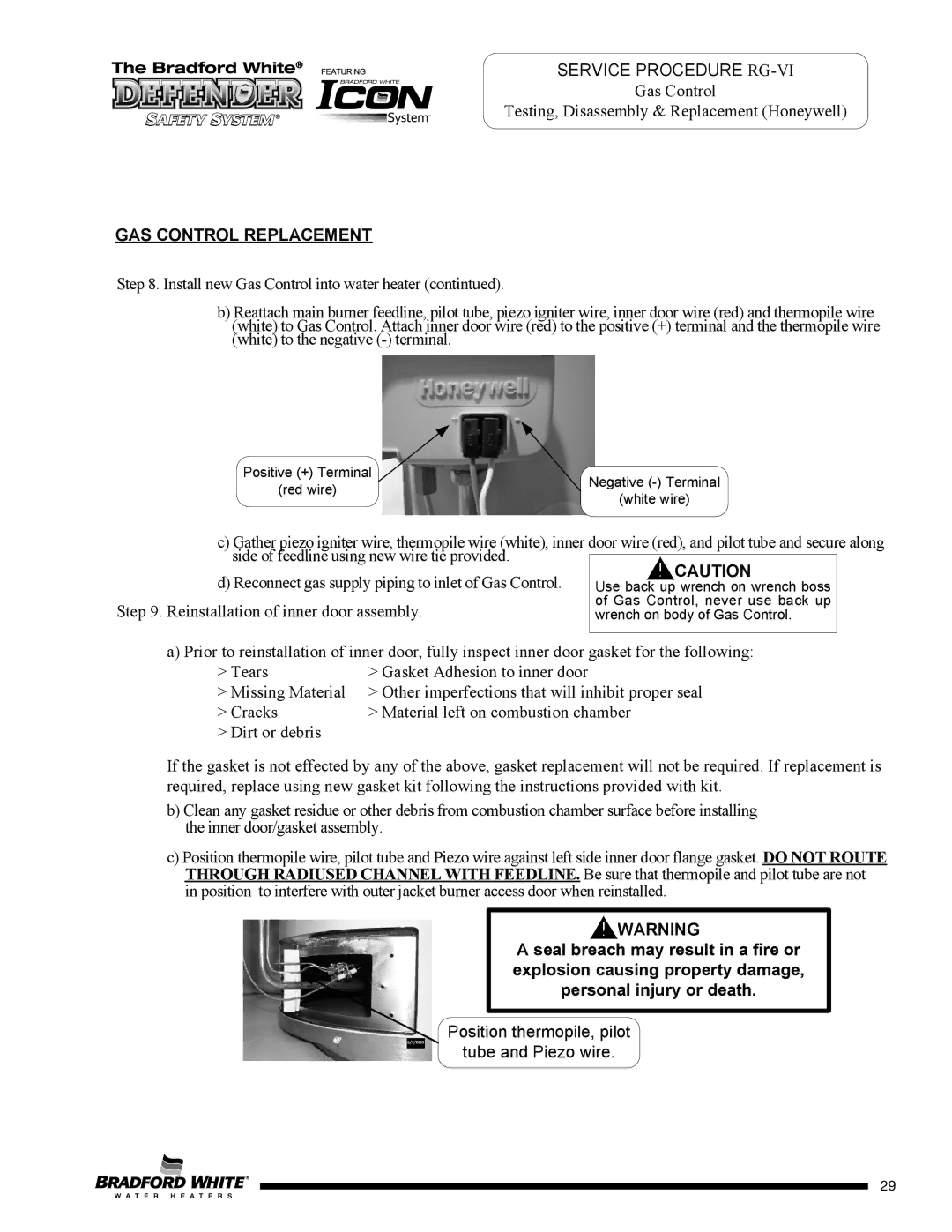 Bradford-White Corp MI30T*F service manual Defender 