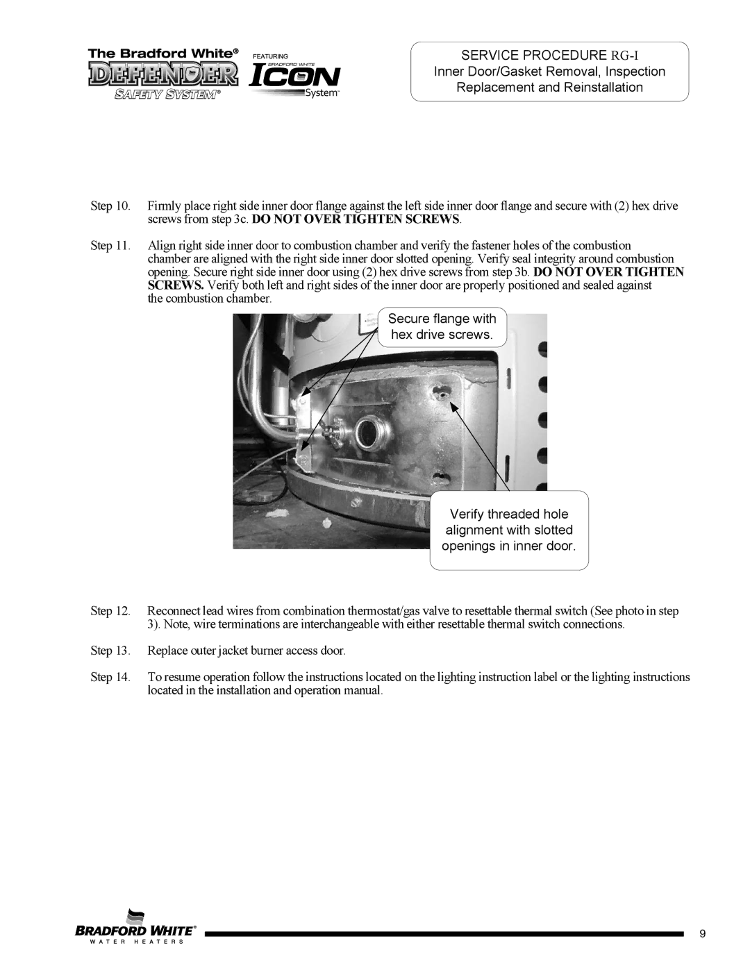 Bradford-White Corp MI30T*F service manual Combustion chamber 