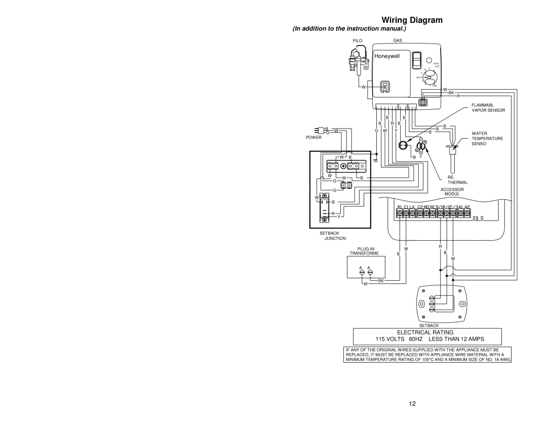 Bradford-White Corp PE-4-403S6FBN, PE-4-5036FBN, PE-4-40T6FBN, PE-2-XR504T6FBN, 238-48248-00, 48248A Wiring Diagram, Honeywell 