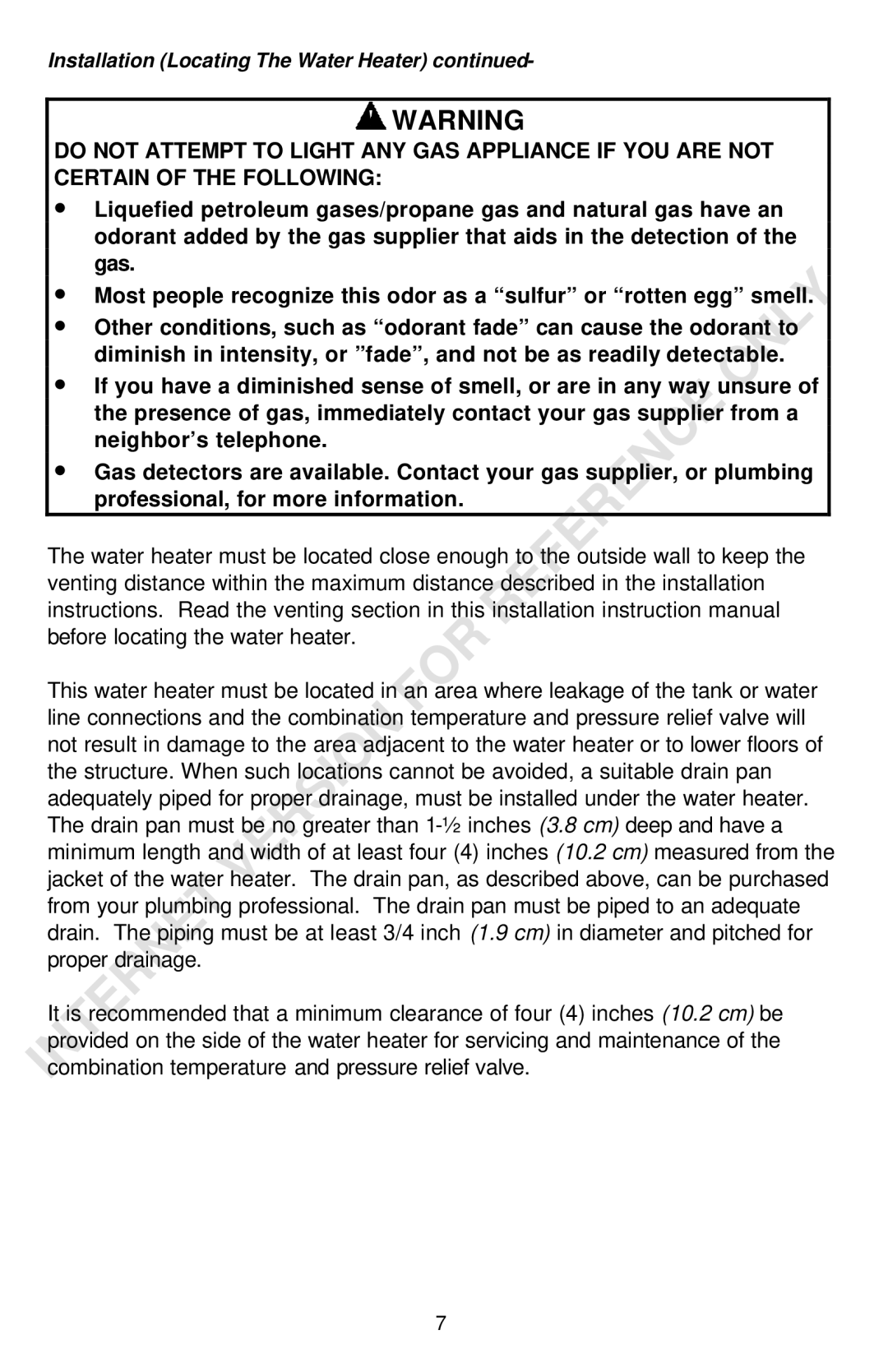 Bradford-White Corp Powered Direct Vent Series instruction manual Installation Locating The Water Heater 