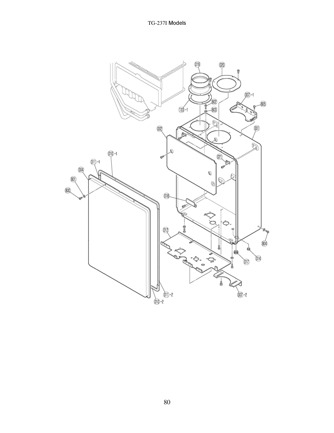 Bradford-White Corp TG237I-N(X), TG-150I-N(X), TG-180I-N(X), TG-237I-N(X)A, TG-199I-N(X) instruction manual TG-237I Models 