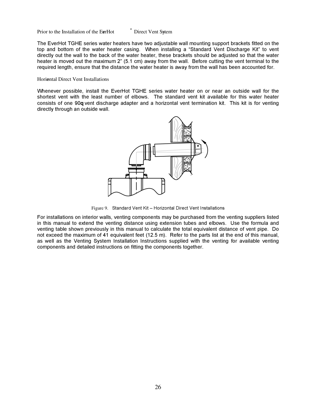 Bradford-White Corp TGHE-160I-N(X), TGHE-1991-N(X) Prior to the Installation of the EverHot Direct Vent System 