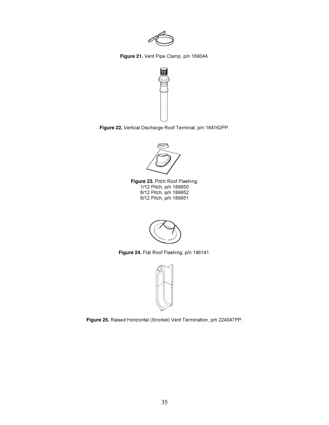 Bradford-White Corp TGHE-1991-N(X), TGHE-160I-N(X) instruction manual Vent Pipe Clamp, p/n 