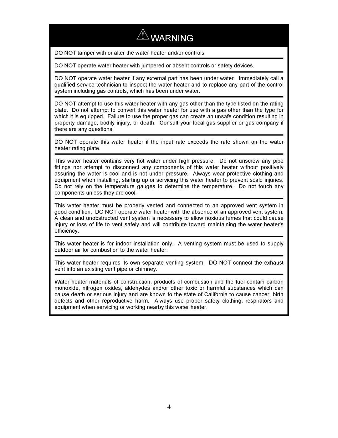 Bradford-White Corp TGHE-160I-N(X), TGHE-1991-N(X) instruction manual 