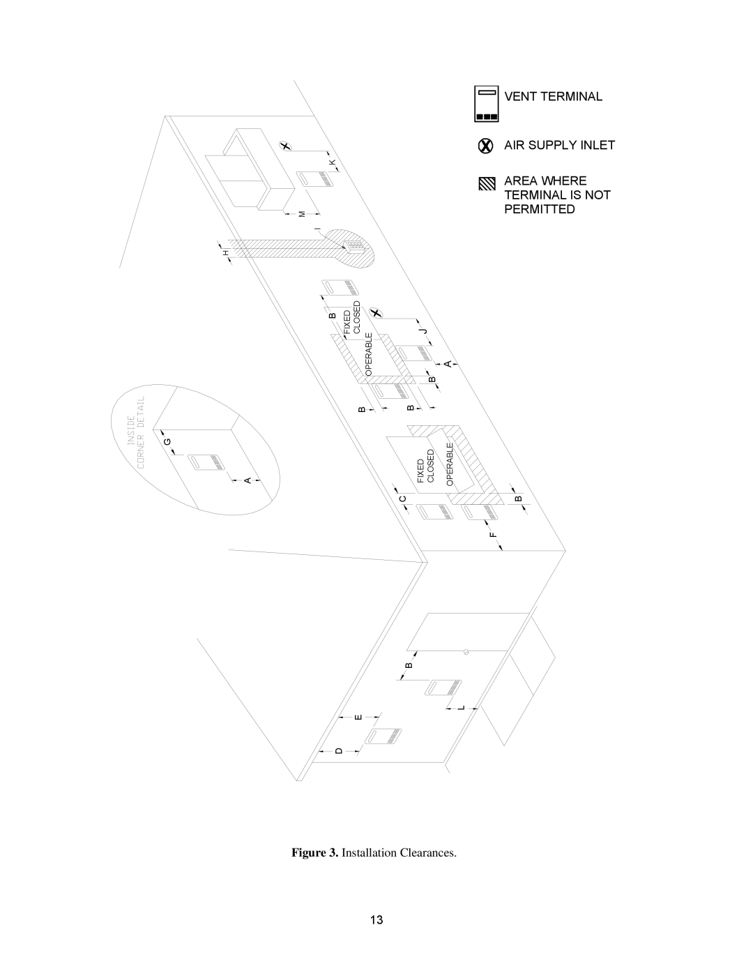 Bradford-White Corp TGHE-160E-N(X), TGHE-199E-N(X) instruction manual Installation Clearances 