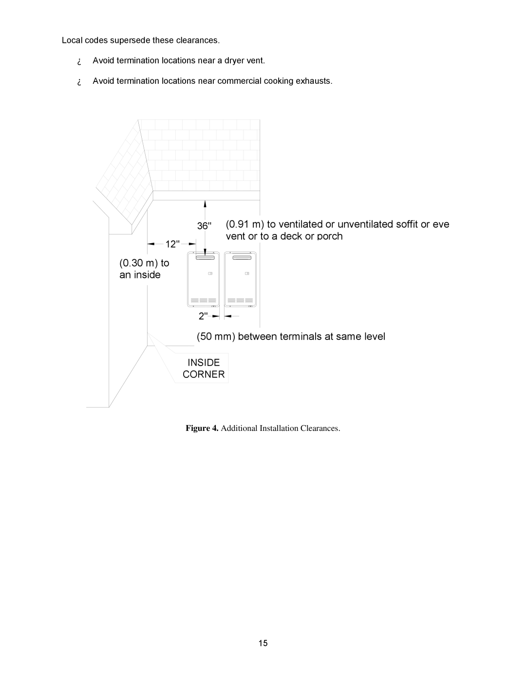 Bradford-White Corp TGHE-160E-N(X), TGHE-199E-N(X) instruction manual Inside Corner 