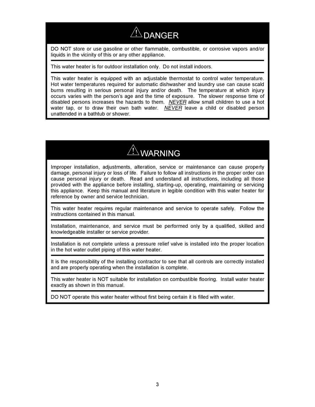 Bradford-White Corp TGHE-160E-N(X), TGHE-199E-N(X) instruction manual 