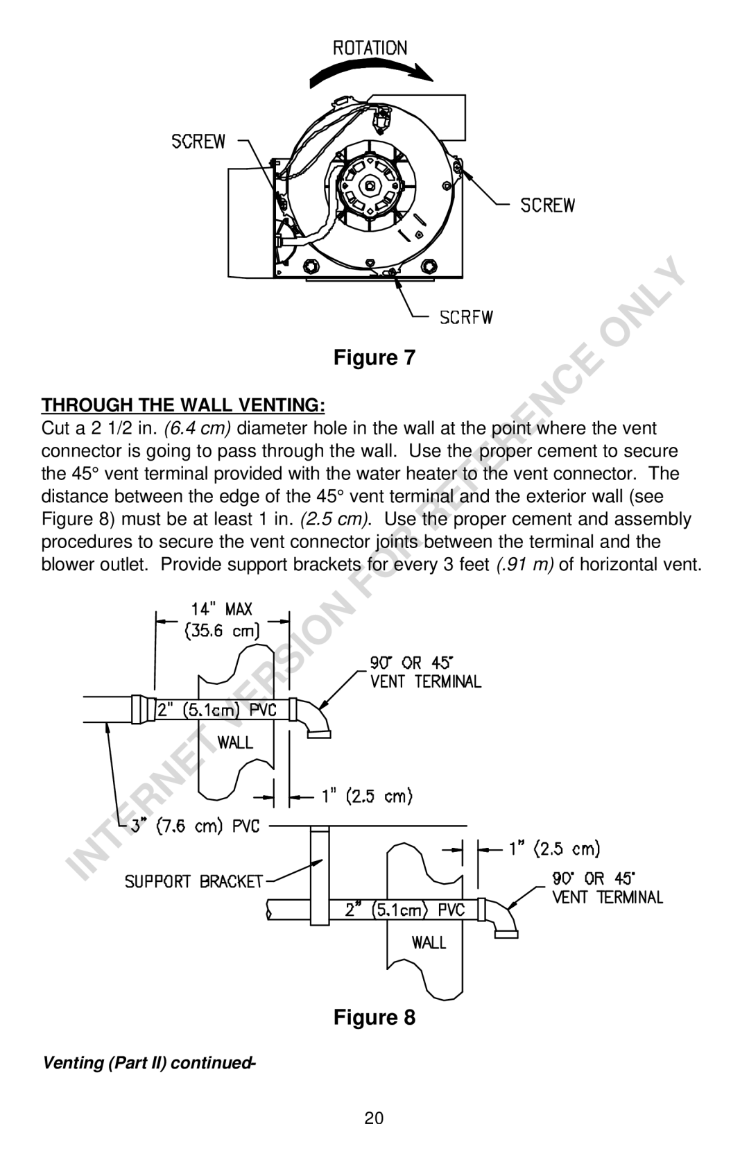 Bradford-White Corp THROUGH-THE-WALL GAS WATER HEATER instruction manual Through the Wall Venting 