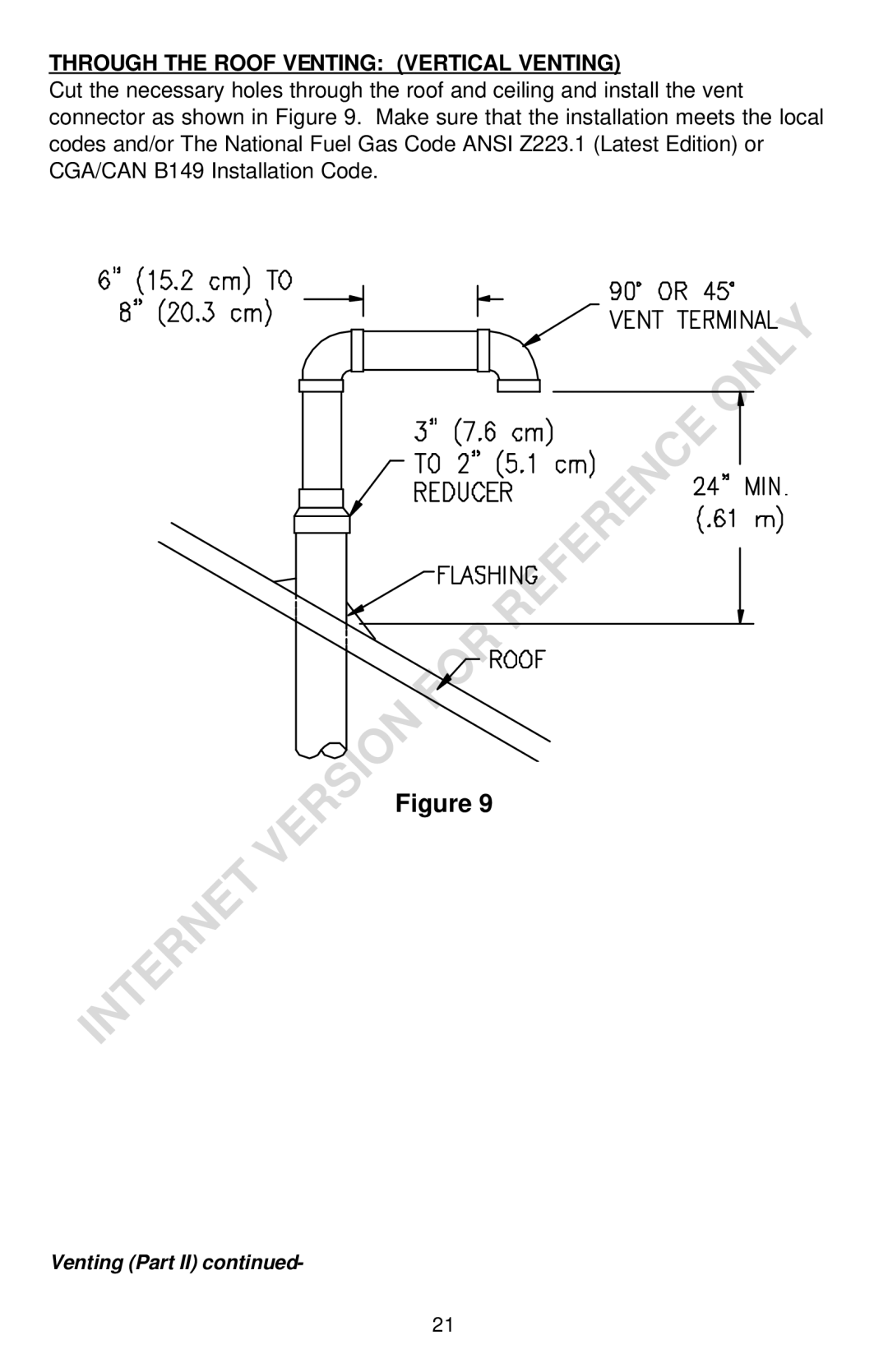 Bradford-White Corp THROUGH-THE-WALL GAS WATER HEATER instruction manual Through the Roof Venting Vertical Venting 