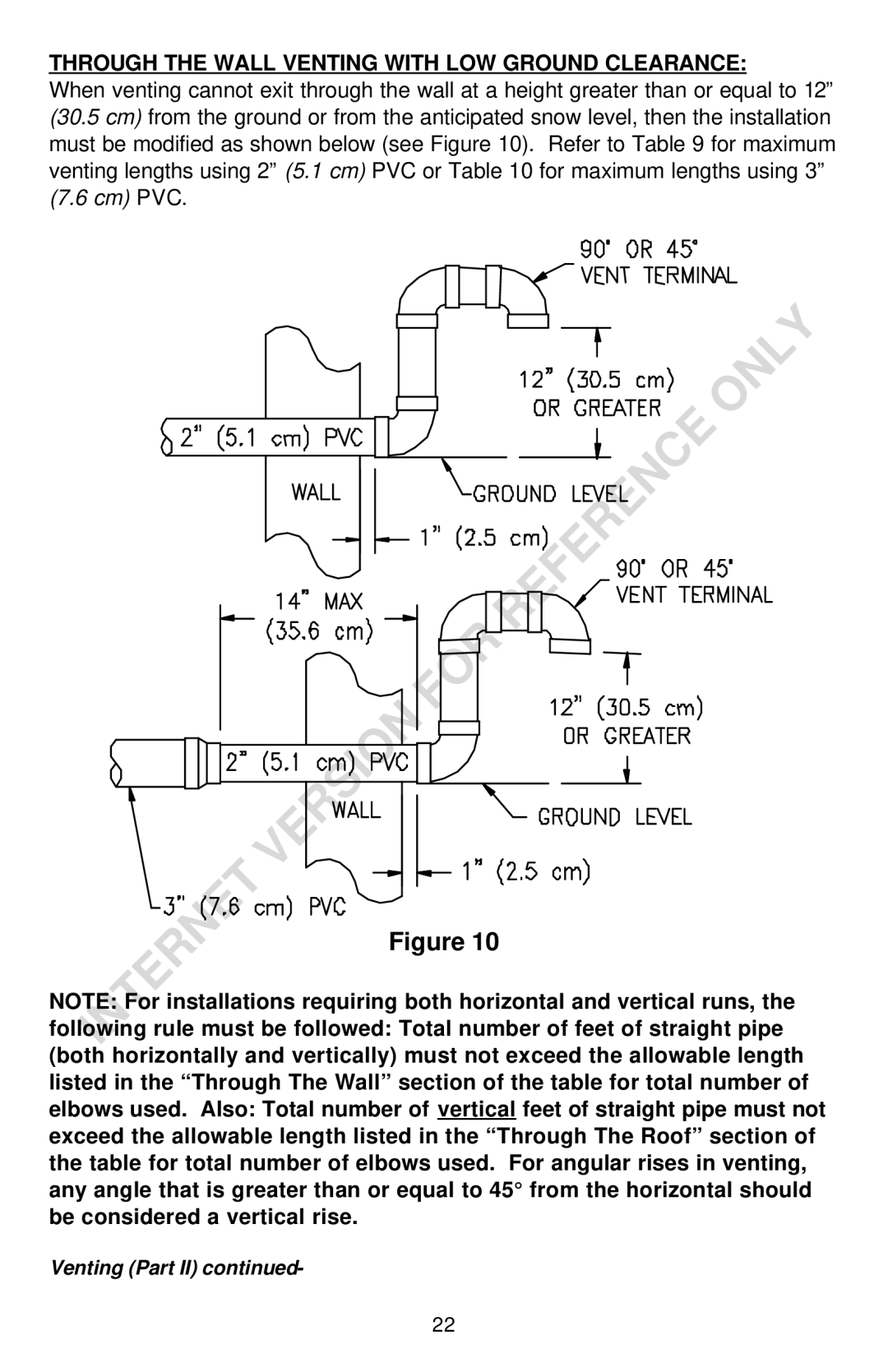 Bradford-White Corp THROUGH-THE-WALL GAS WATER HEATER instruction manual Through the Wall Venting with LOW Ground Clearance 