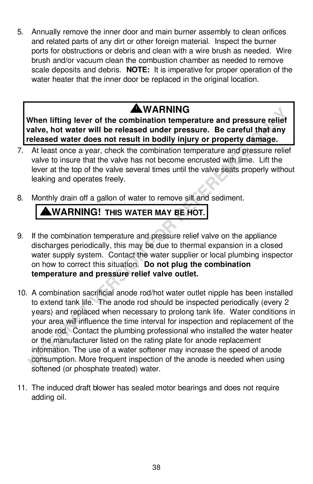 Bradford-White Corp THROUGH-THE-WALL GAS WATER HEATER instruction manual 