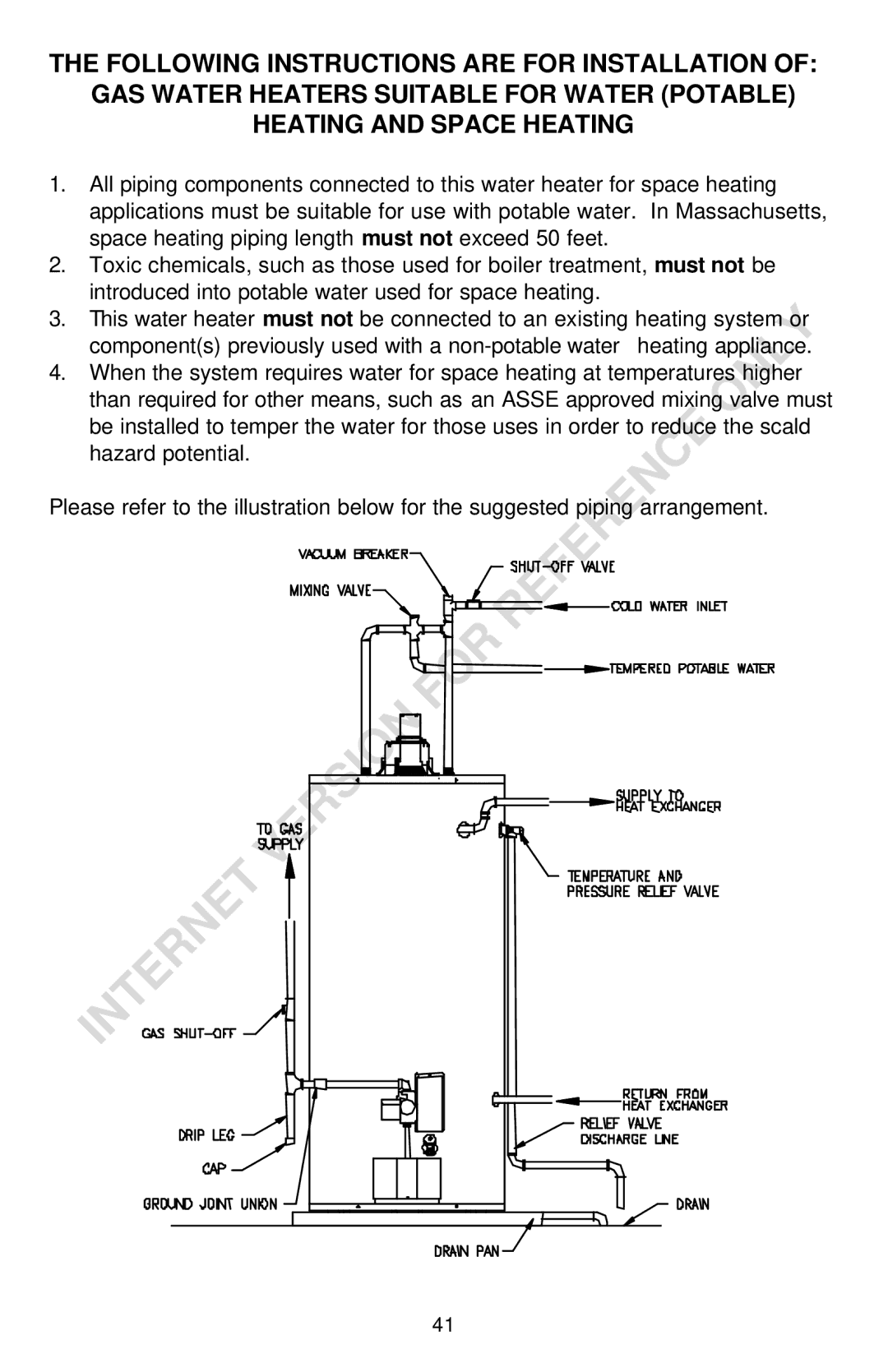 Bradford-White Corp THROUGH-THE-WALL GAS WATER HEATER instruction manual 