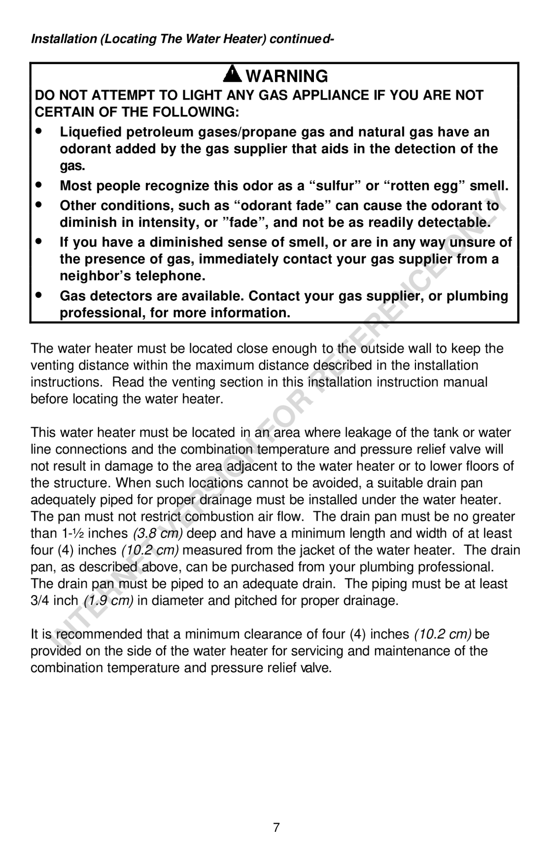 Bradford-White Corp THROUGH-THE-WALL GAS WATER HEATER instruction manual Installation Locating The Water Heater 